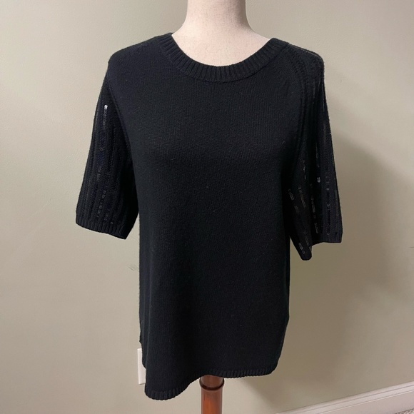 NWT Dorothee Schumacher Sequin Statement Pullover in Pure Black - Size XXL - Picture 3 of 13